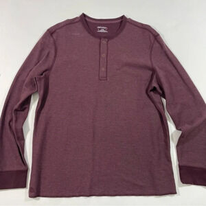 Untuckit Mens Textured Schrock Henley Shirt Long Sleeve